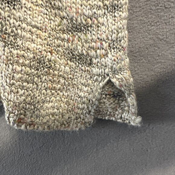Chicos Chunky Knit Turtleneck Sweater Tunic Marled Size 3 (XL) Cream Gray Cozy - Picture 5 of 8